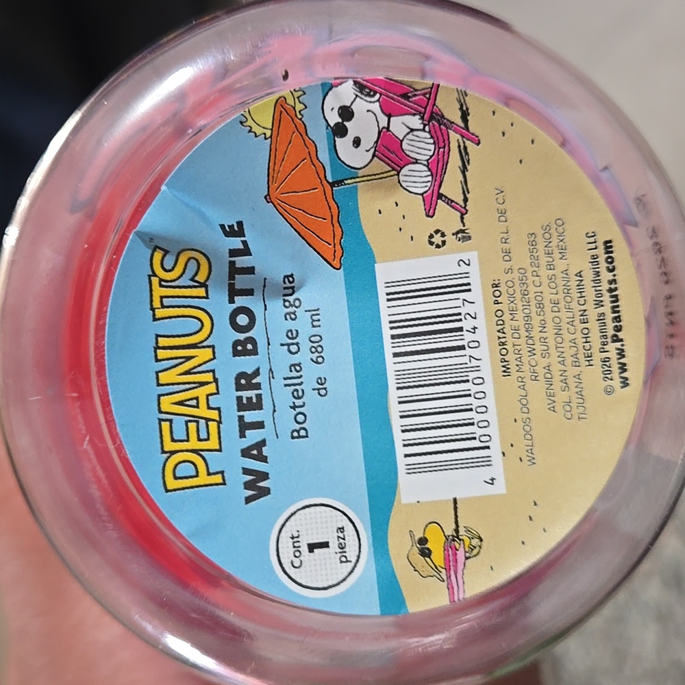 Peanuts: Snoopy Water Bottle with Cherry Design - Picture 8 of 8